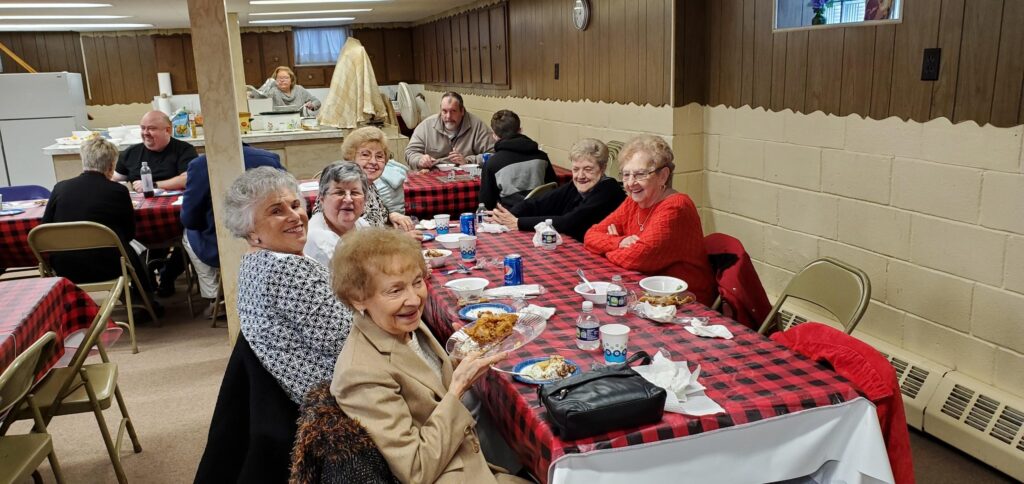Parish members and guests enjoying a delicious lunch.